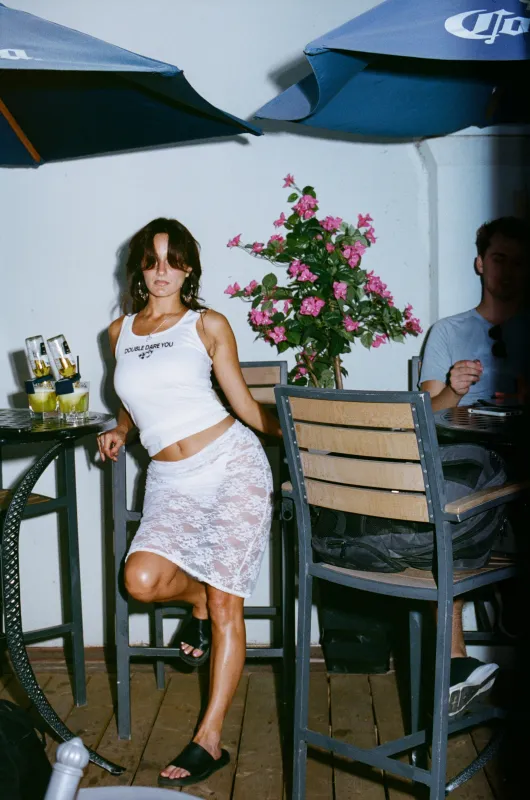 MAY SKIRT - WHITE LACE made by Bully Boy