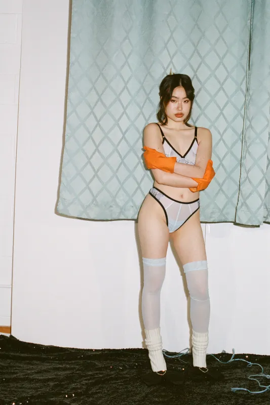 VIVA THONG - BLUE, WHITE, SNAKE sold by Bully Boy