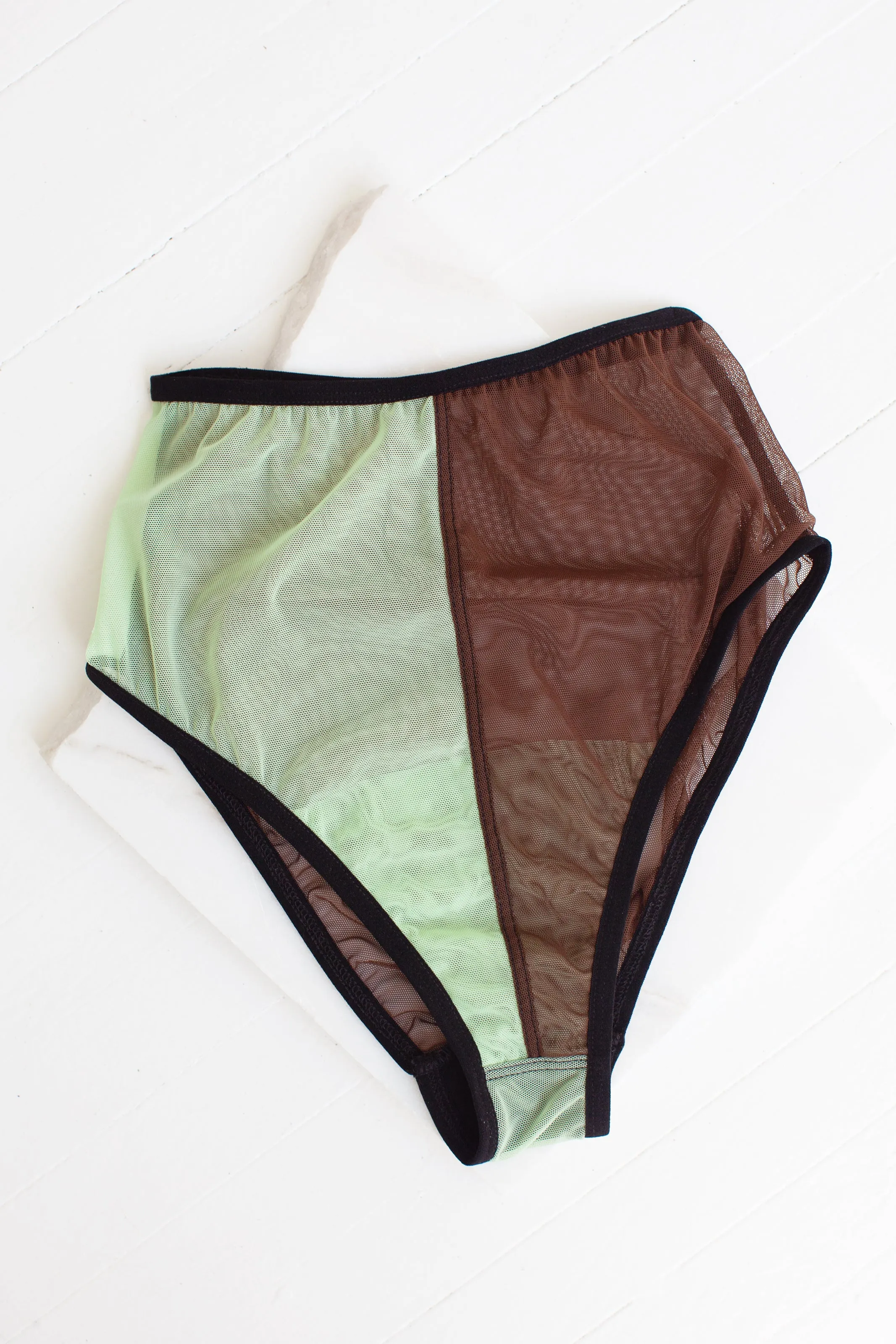 WALKER PANTIES - BROWN AND PALE GREEN sold by Bully Boy product image thumbnail 3