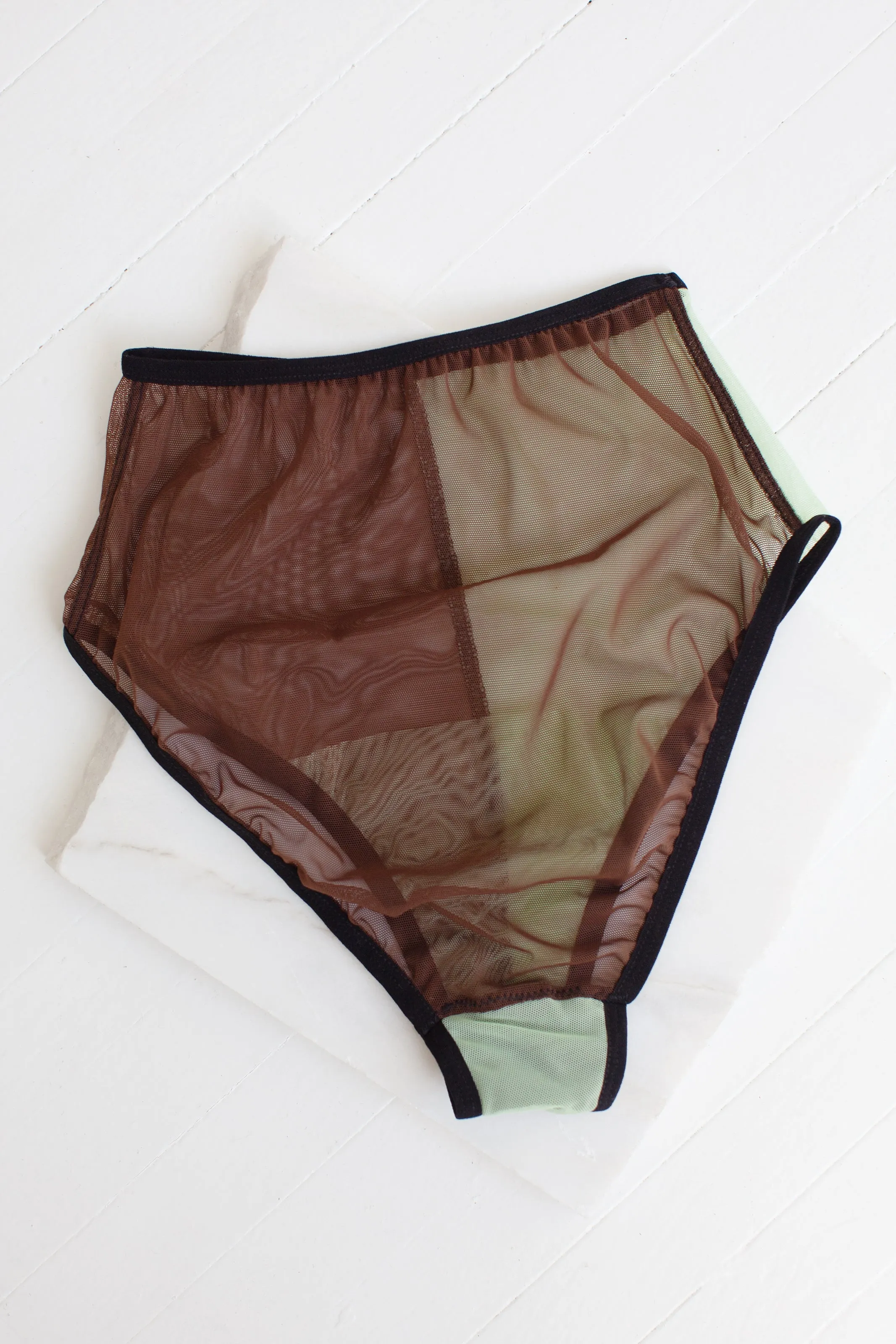 WALKER PANTIES - BROWN AND PALE GREEN sold by Bully Boy product image thumbnail 4