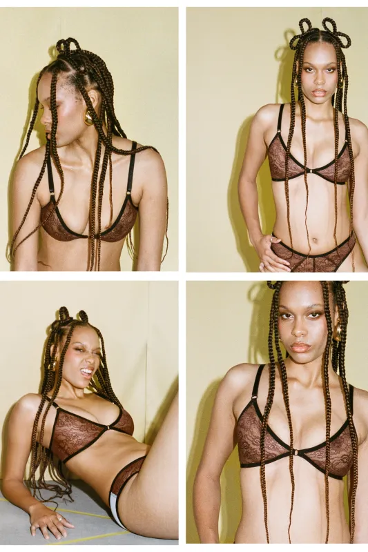 ANGIE BRA - BROWN LACE made by Bully Boy