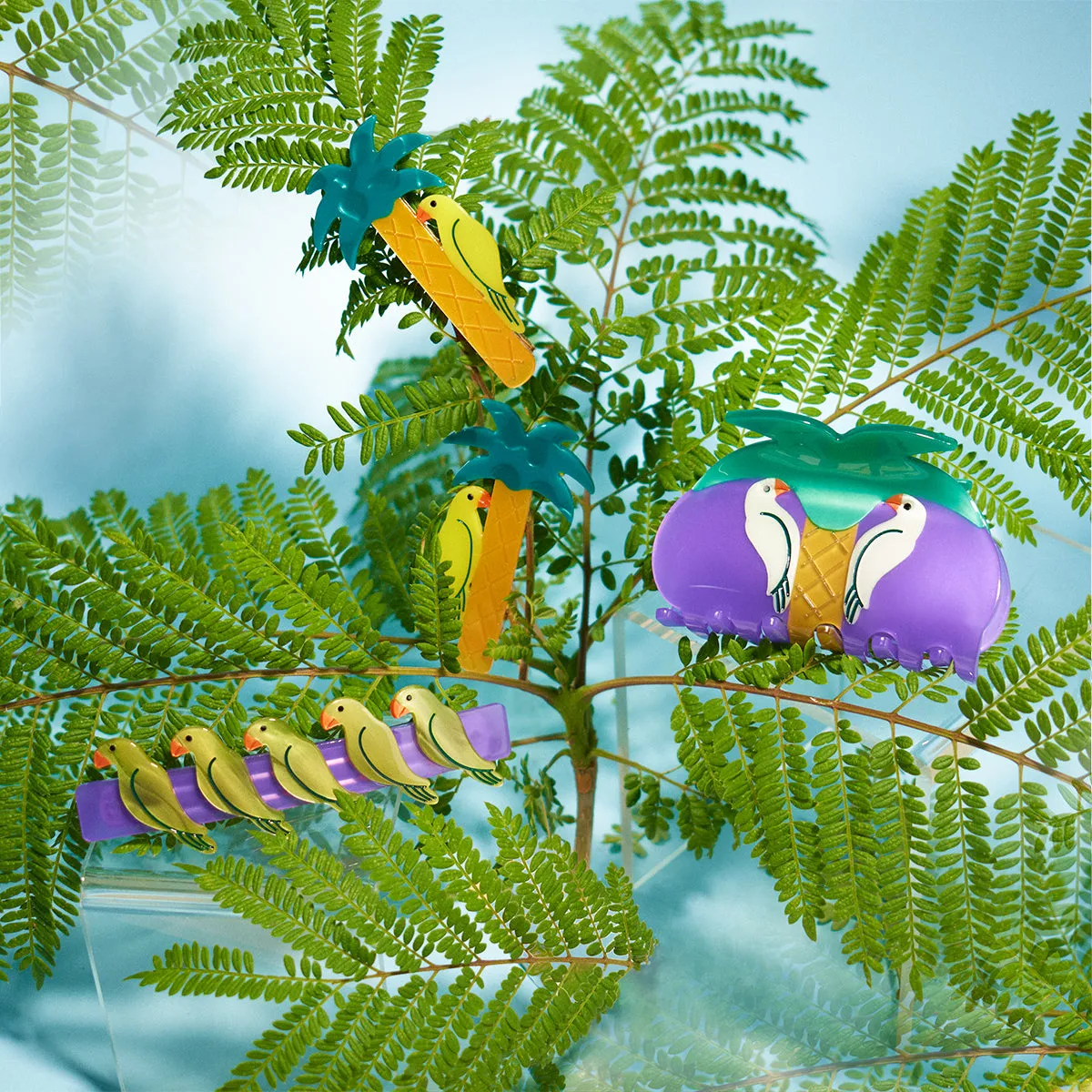 Green Parrot Alligator Clip Set sold by Winona Irene product image thumbnail 5