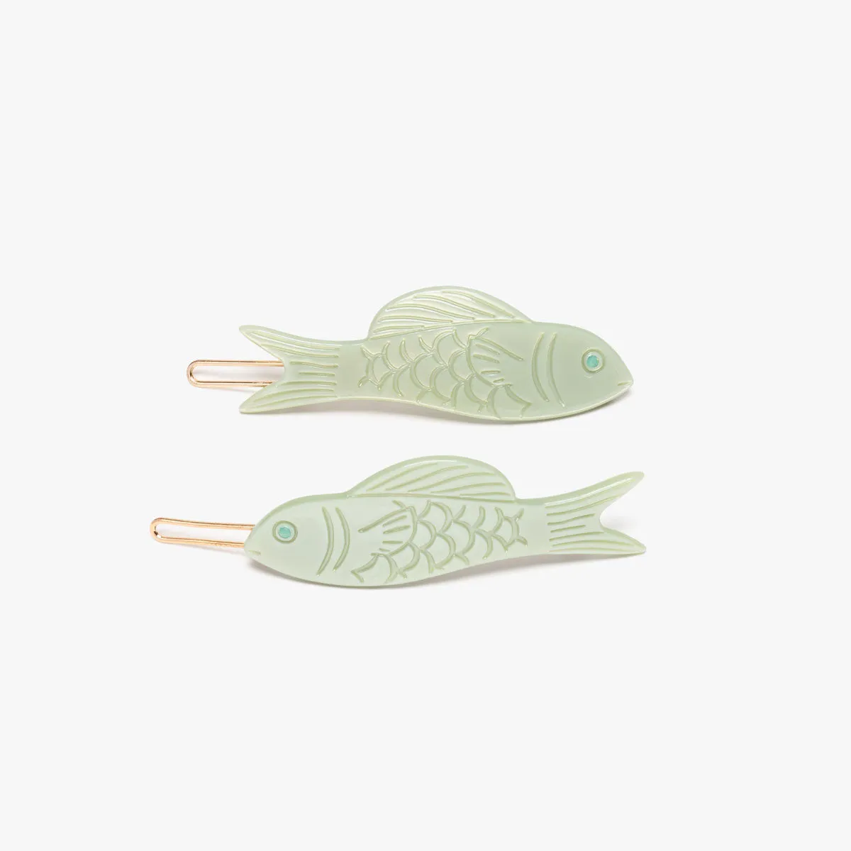 Jade Fish Barrette Set sold by Winona Irene product image thumbnail 2