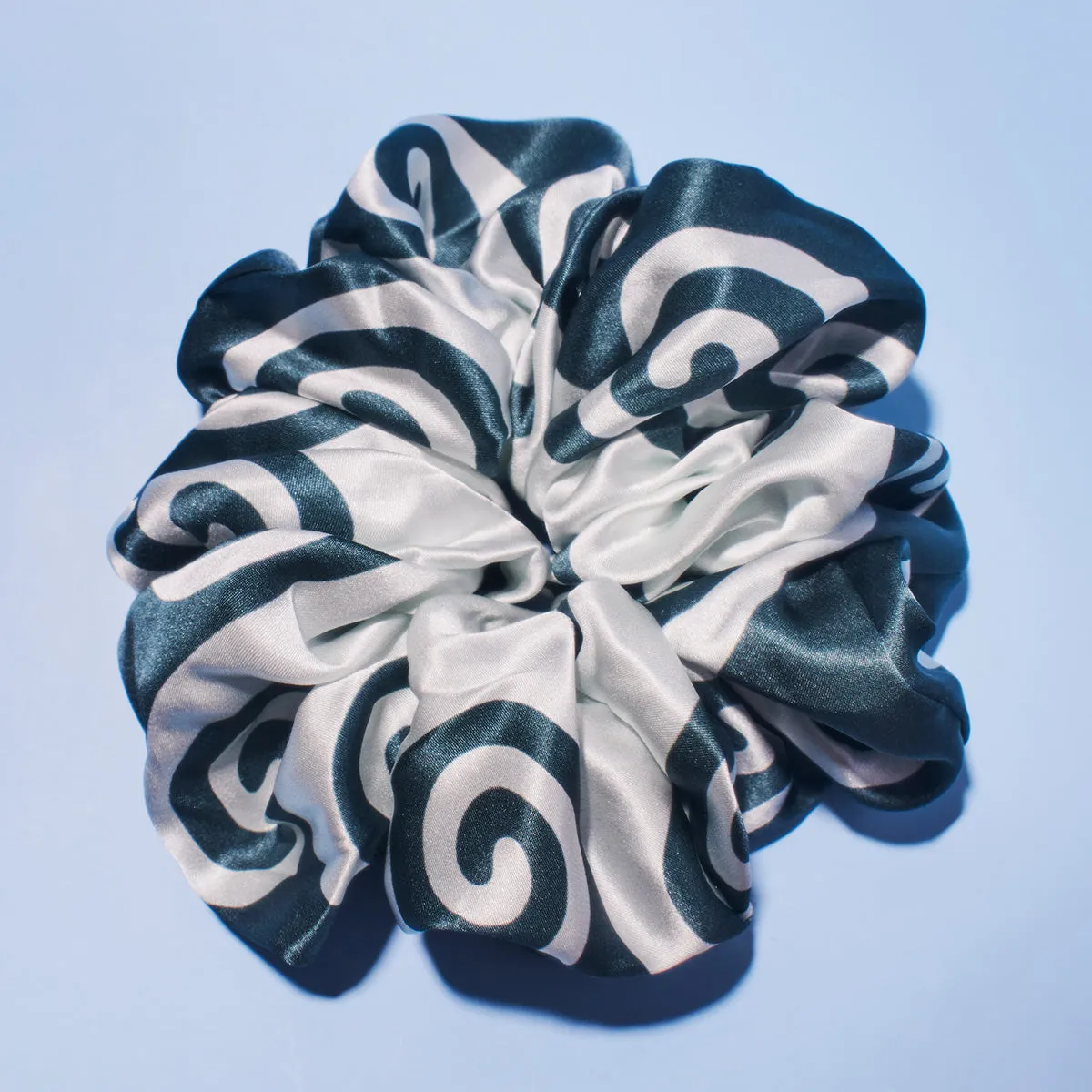 Meander Blue and Green Scrunchie sold by Winona Irene product image thumbnail 4