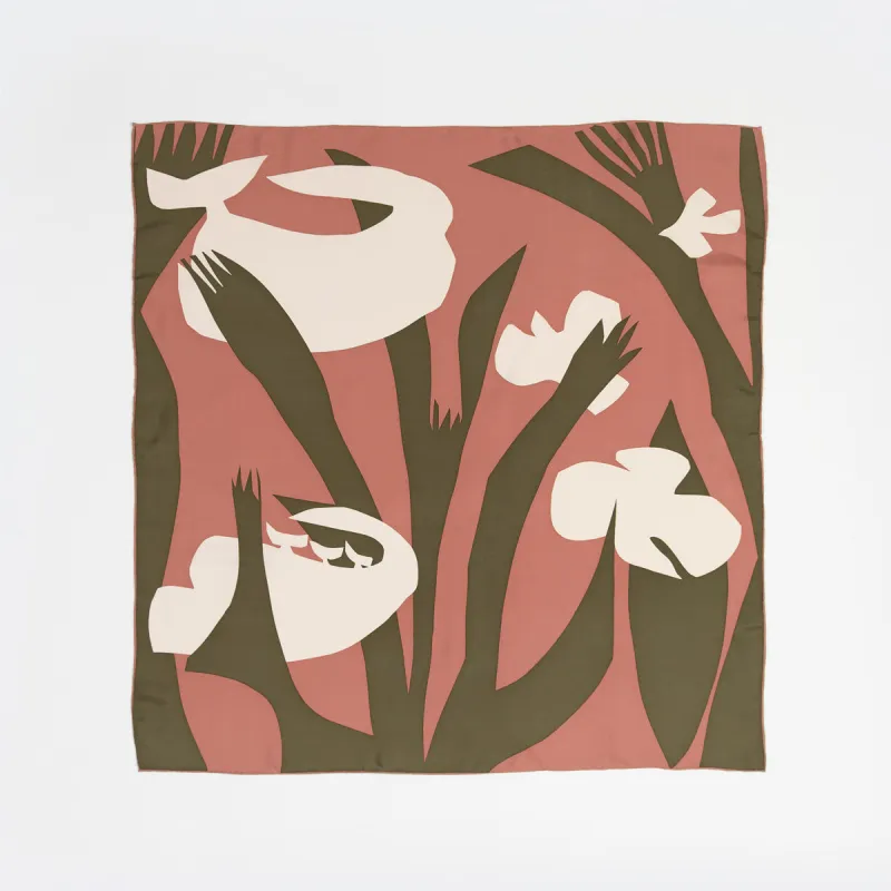 Bird In The Bush Silk Scarf made by Winona Irene