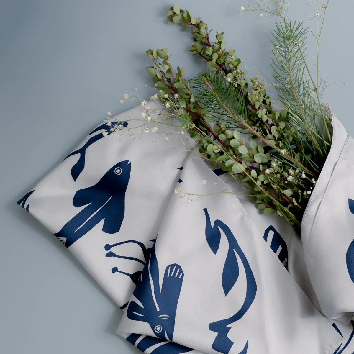 Flying Fish Flying Bird Silk Scarf sold by Winona Irene product image thumbnail 4