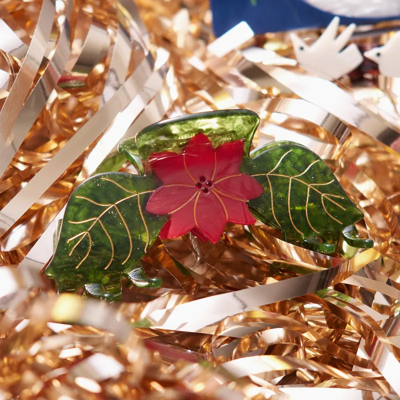 Poinsettia Claw made by Winona Irene