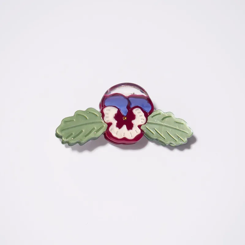 Wild Pansy Mini Claw made by Winona Irene