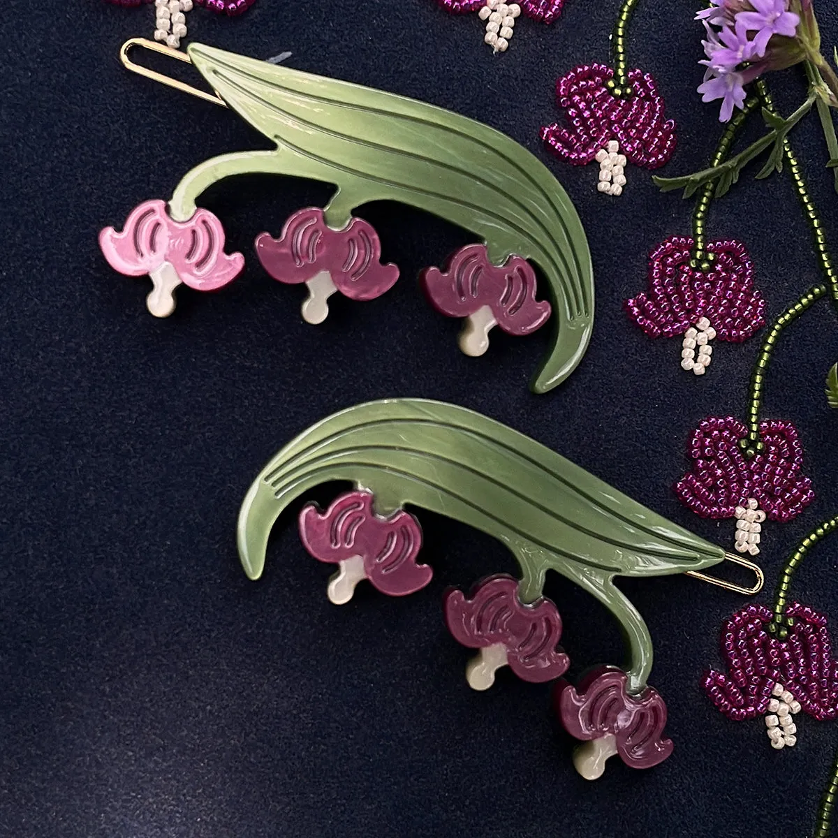 Bleeding Heart Barrette Set sold by Winona Irene product image thumbnail 2