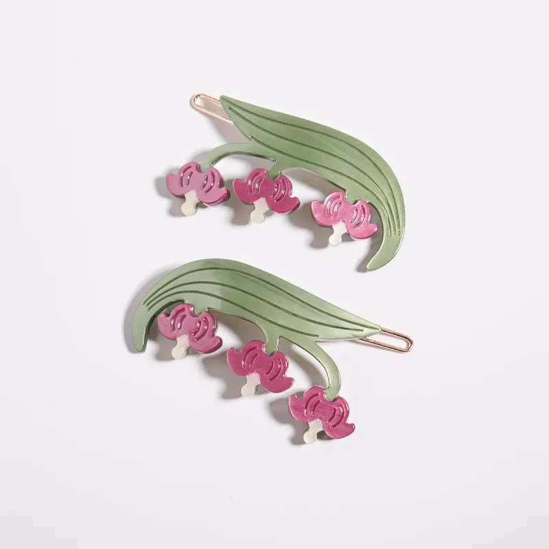 Bleeding Heart Barrette Set made by Winona Irene