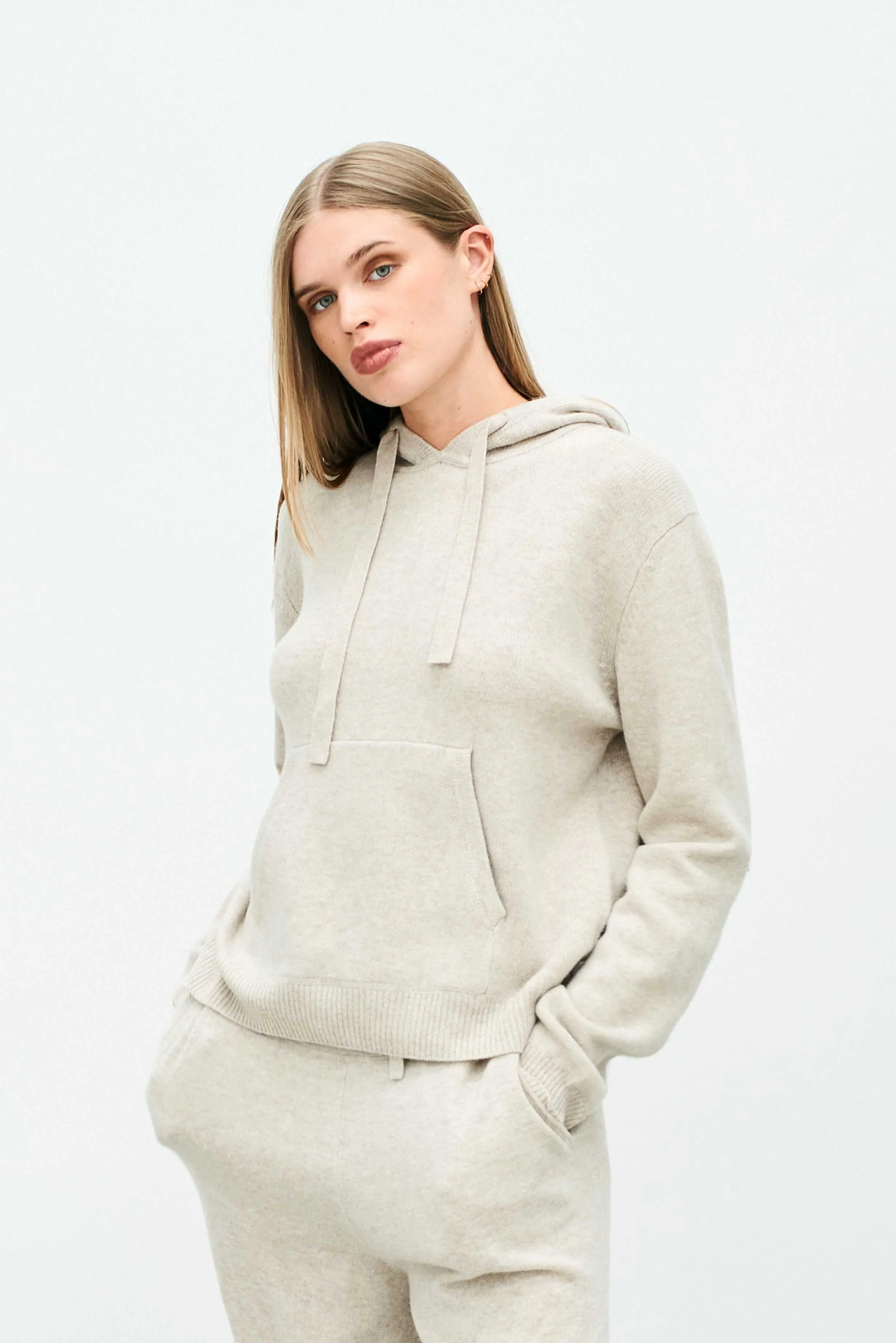 Merino Oversize Hoodie in Oatmeal sold by Jumper 1234 product image thumbnail 2