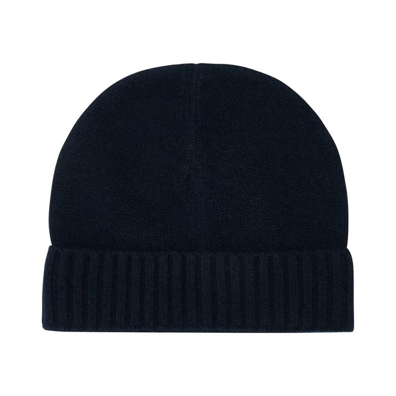 Cashmere Turn Back Hat in Navy sold by Jumper 1234