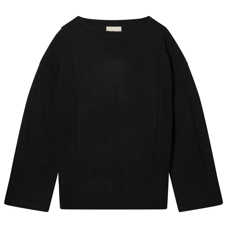 Cashmere Wool Guernsey in Black sold by Jumper 1234