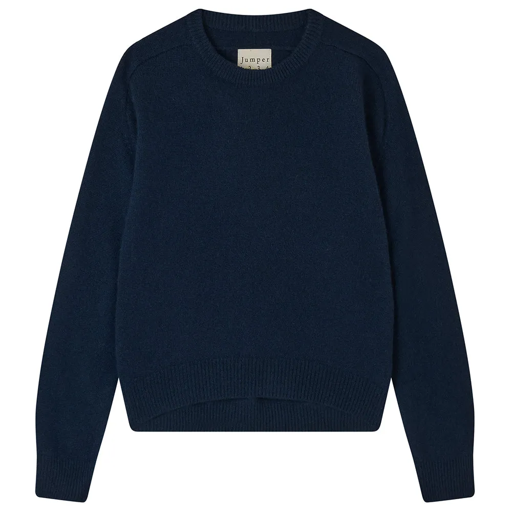 Cashmere Oversize Crew in Navy sold by Jumper 1234