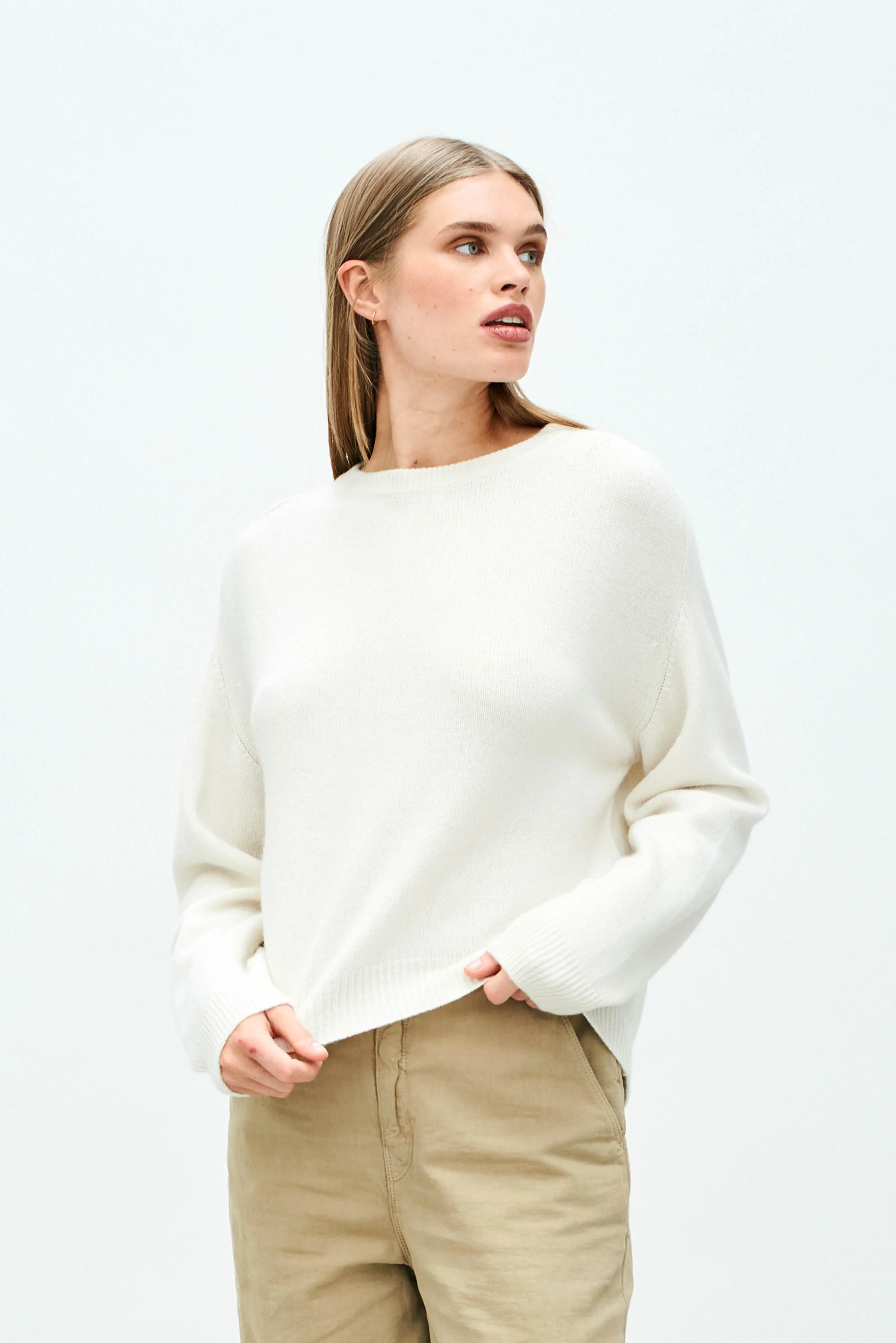 Cashmere Oversize Crew in Cream sold by Jumper 1234 product image thumbnail 2