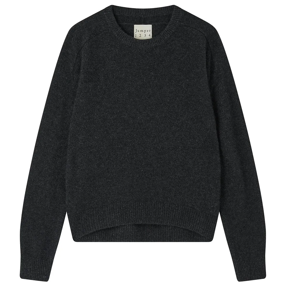Cashmere Oversize Crew in Charcoal sold by Jumper 1234
