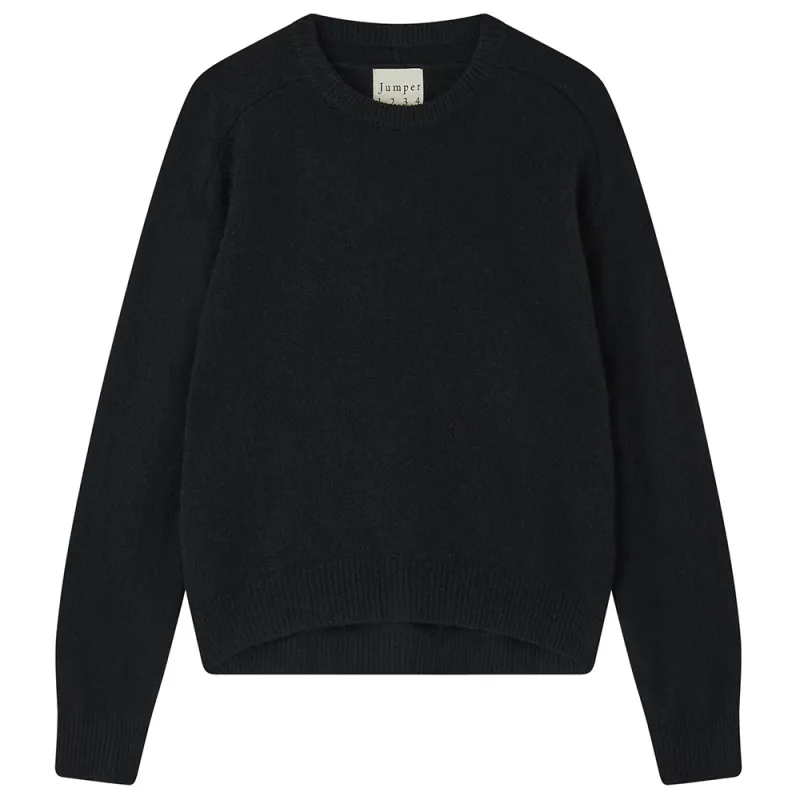 Cashmere Oversize Crew in Black made by Jumper 1234