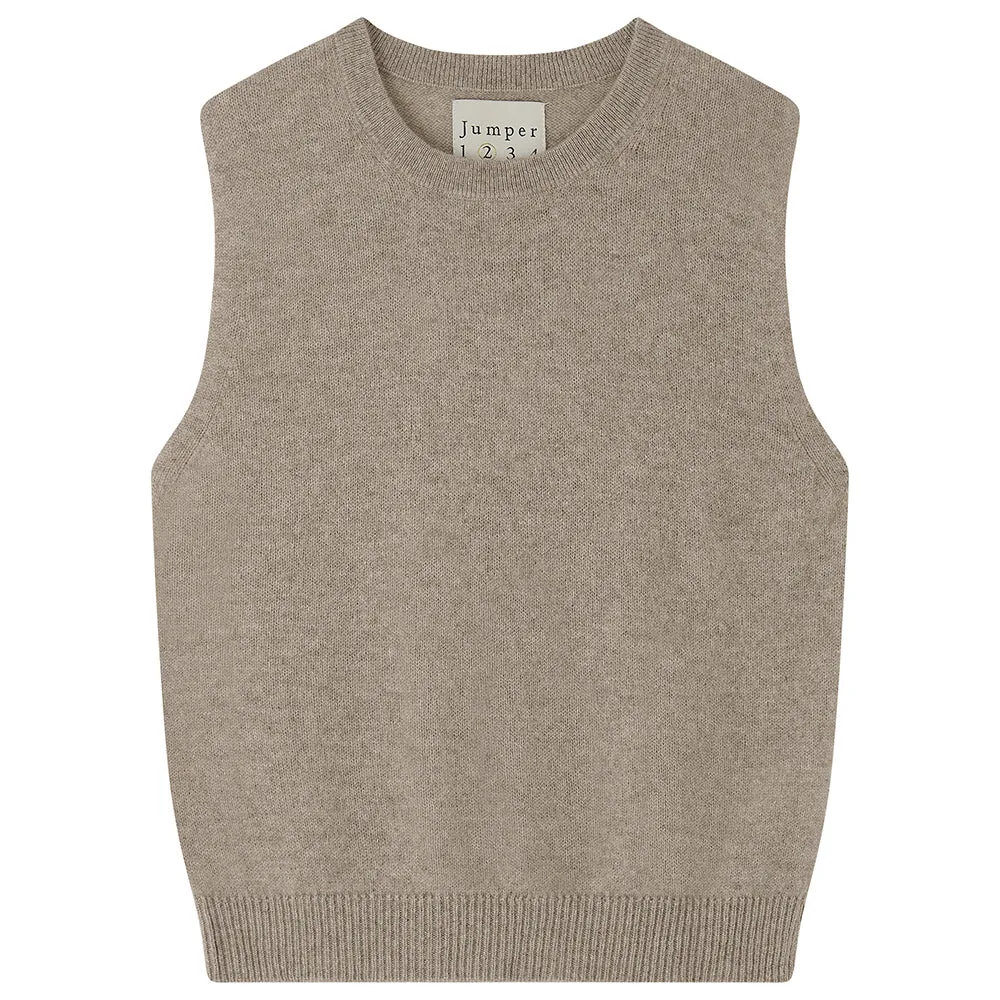 Cashmere Perfect Tank in Organic Light Brown sold by Jumper 1234