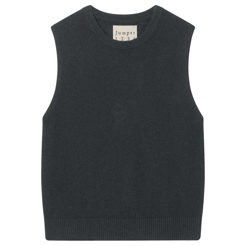 Cashmere Perfect Tank in Charcoal sold by Jumper 1234
