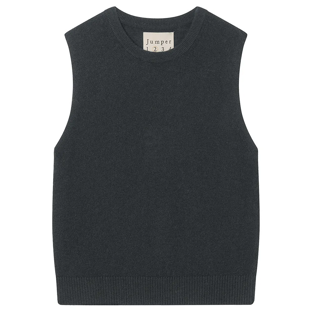 Cashmere Perfect Tank in Charcoal sold by Jumper 1234