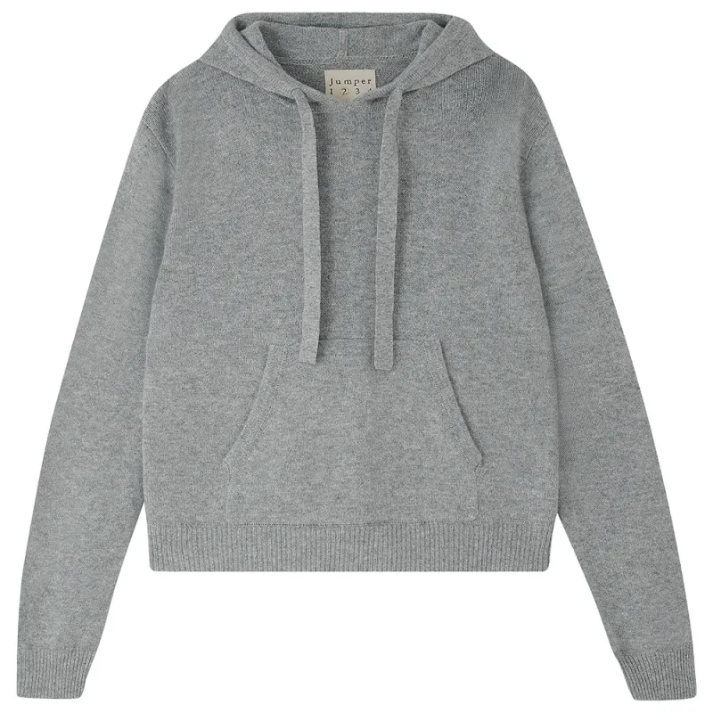 Merino Oversize Hoodie in Grey Marl sold by Jumper 1234