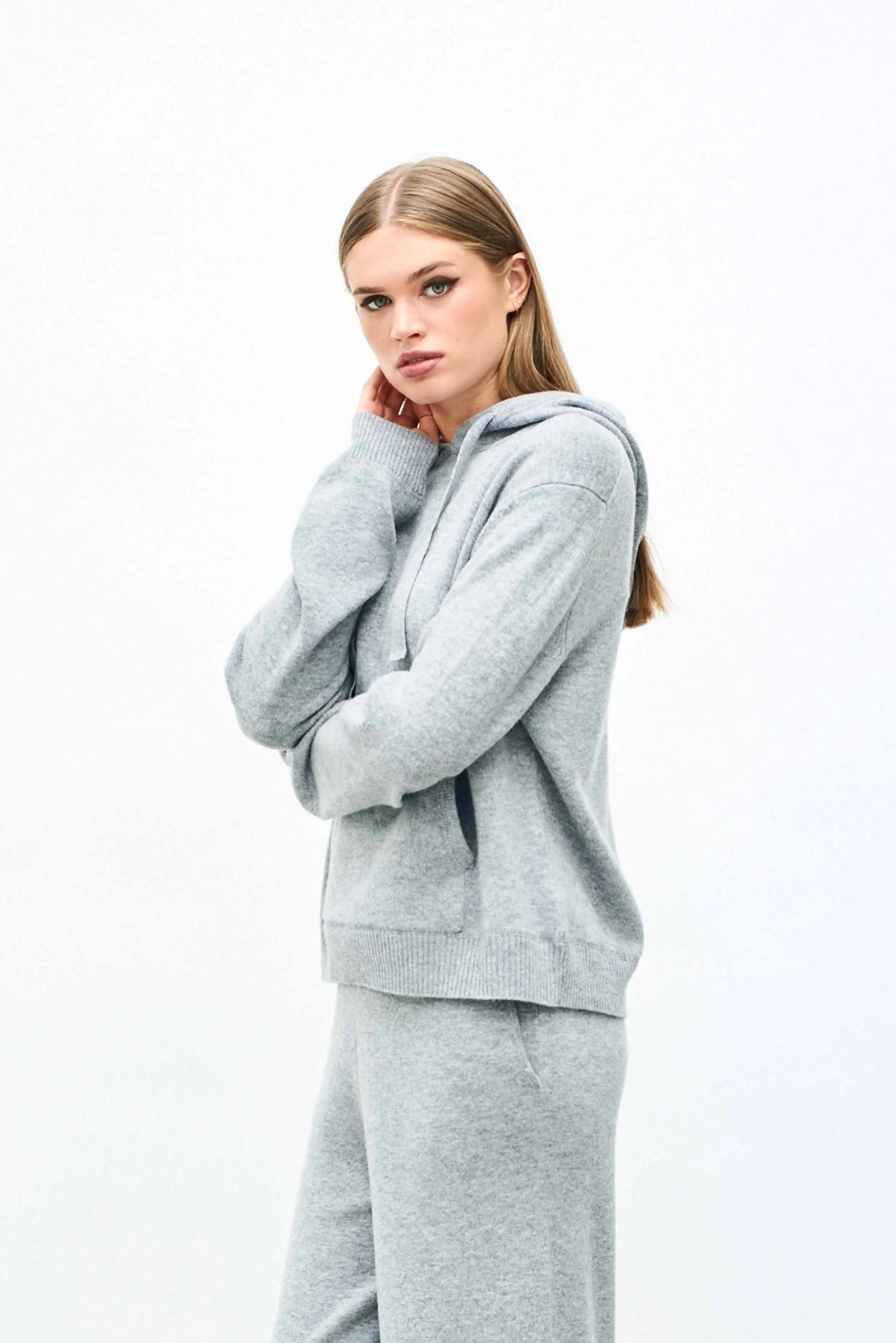 Merino Wide Leg Joggers in Mid Grey sold by Jumper 1234 product image thumbnail 2