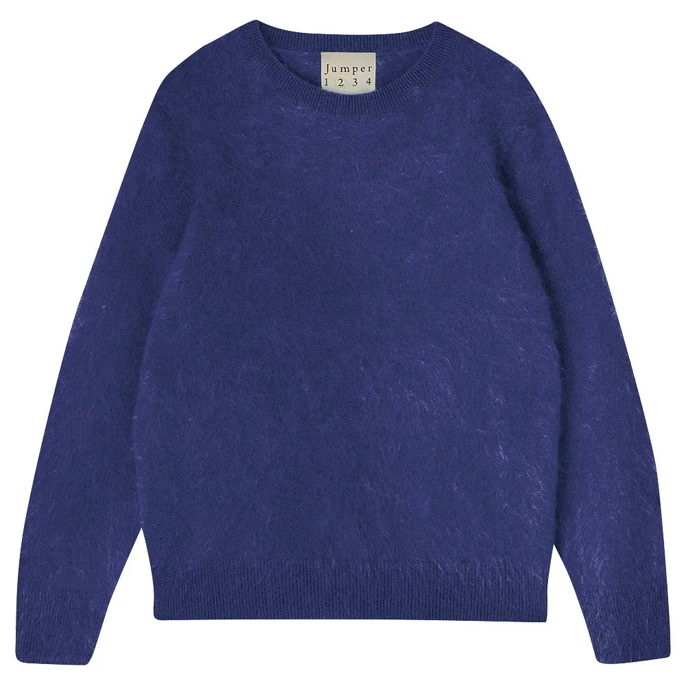 Cashmere Brushed Crew in Bright Blue sold by Jumper 1234