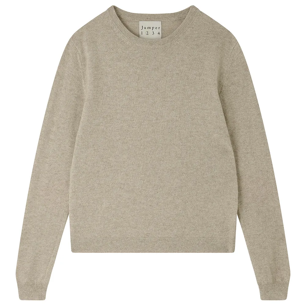 Heart Patch Cashmere Crew in Organic Light Brown and Red sold by Jumper 1234 product image thumbnail 2