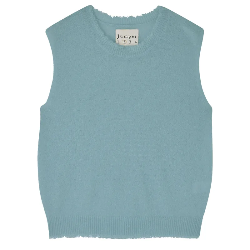 Cashmere Distressed Tank in Blue sold by Jumper 1234