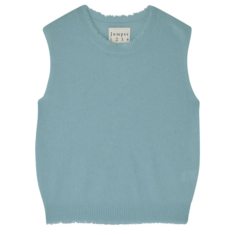 Cashmere Distressed Tank in Blue sold by Jumper 1234