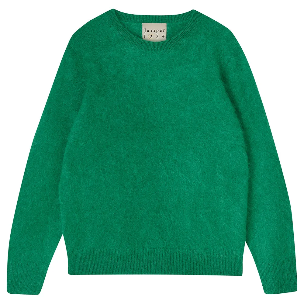 Brushed Cashmere Crew in Green sold by Jumper 1234