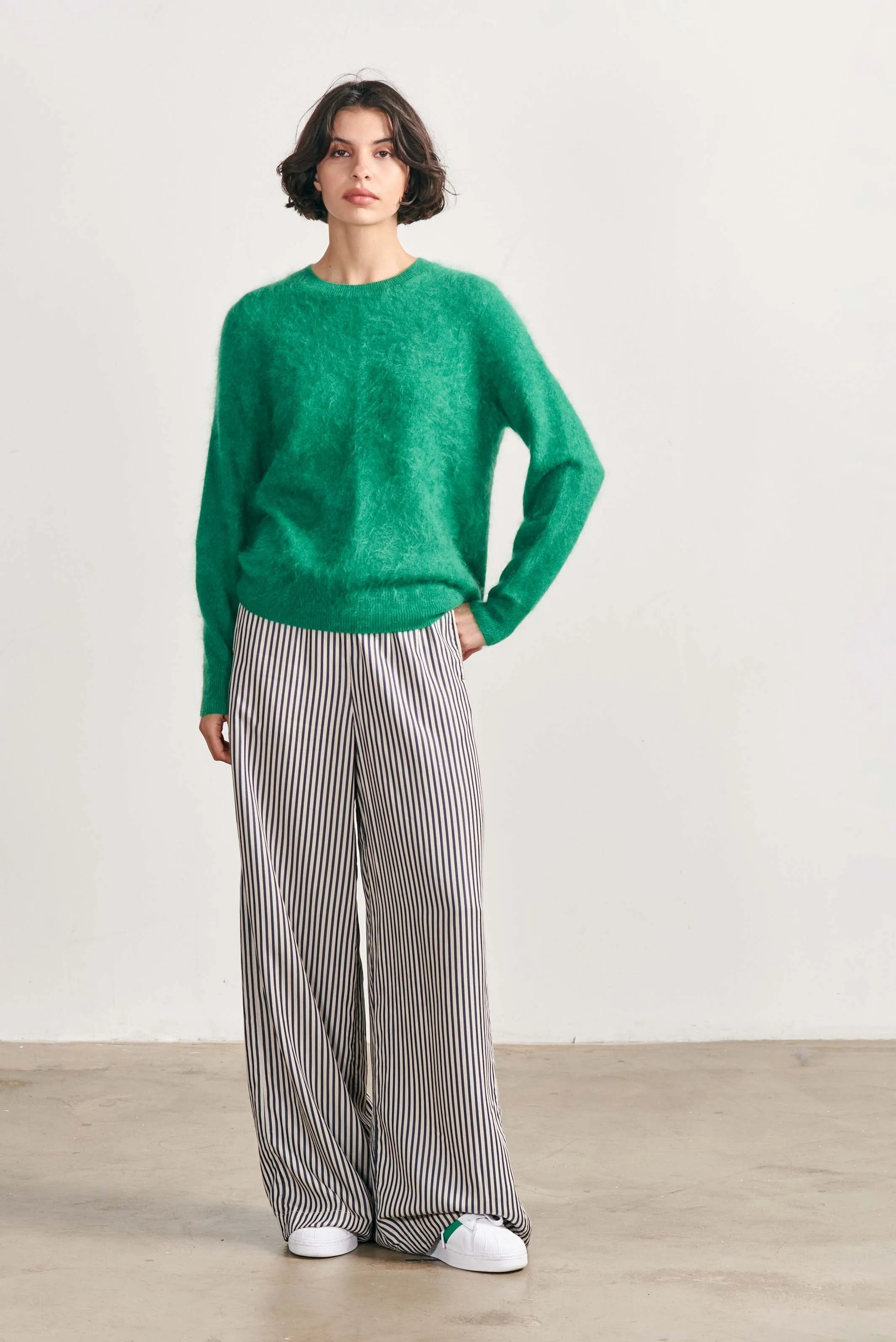Brushed Cashmere Crew in Green sold by Jumper 1234 product image thumbnail 2
