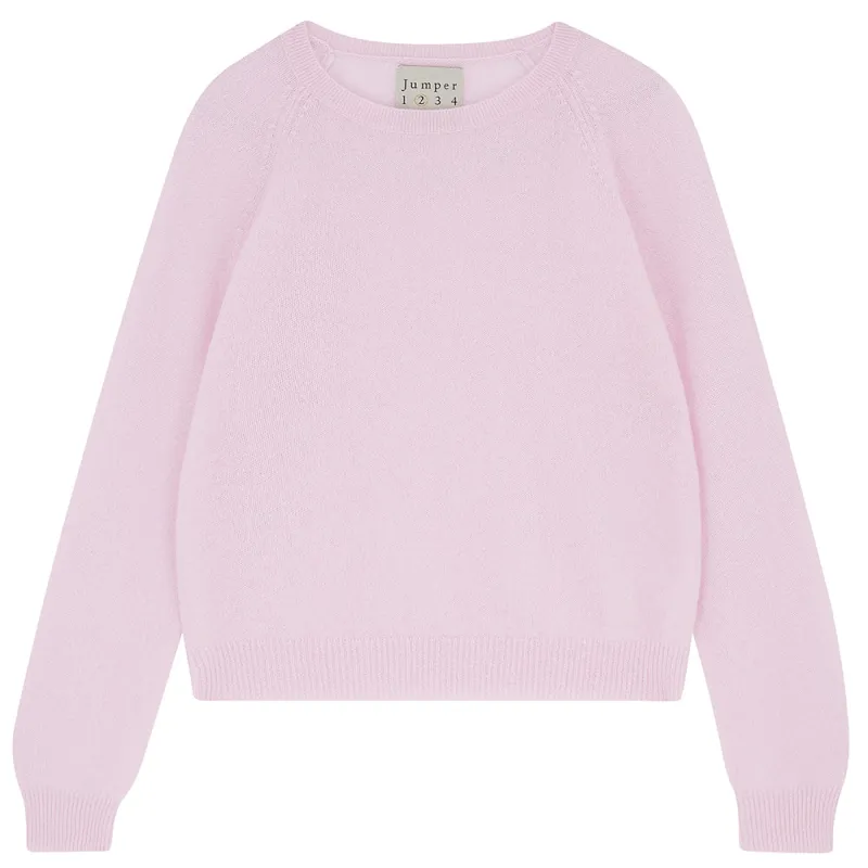 Cashmere Crop Crew in Pink made by Jumper 1234