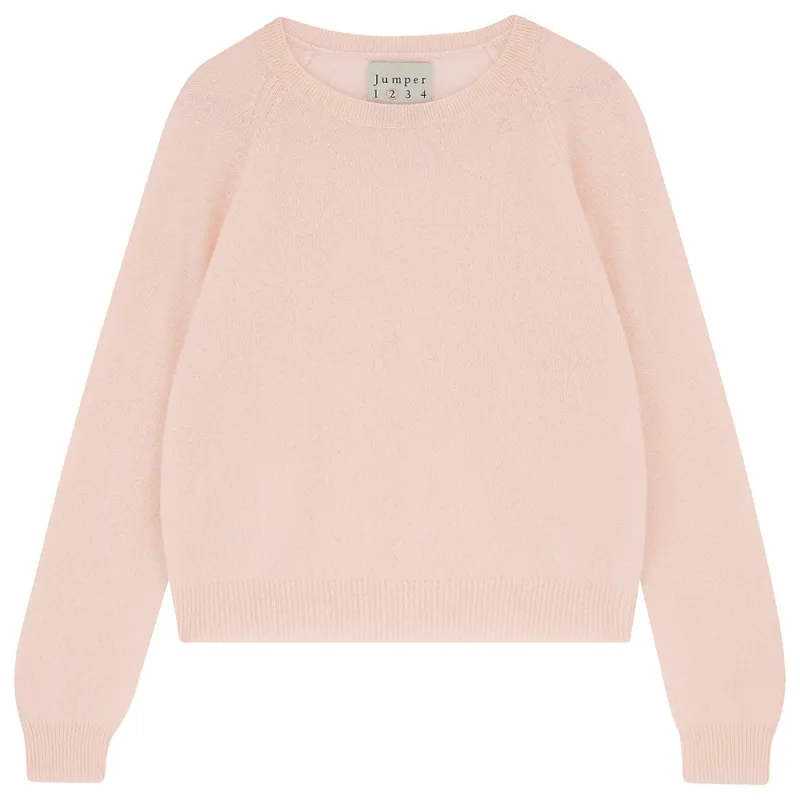 Cashmere Crop Crew in Pale Pink made by Jumper 1234