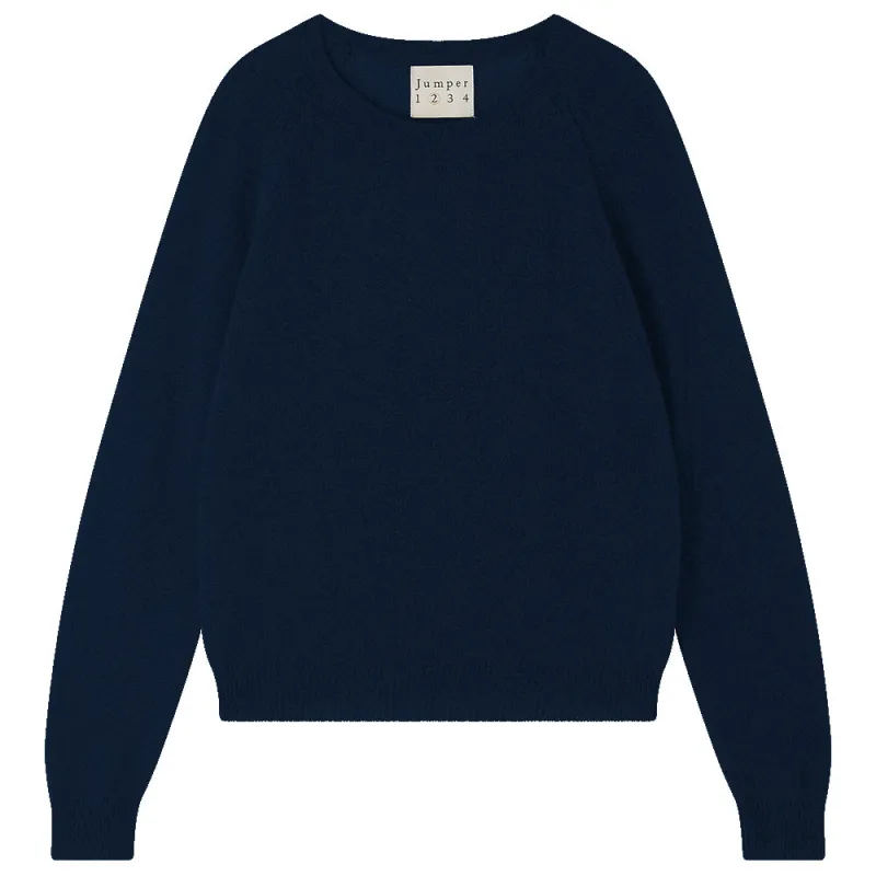 Cashmere Crop Crew in Navy made by Jumper 1234