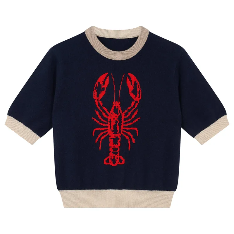 Cashmere Lobster Short Sleeve Creeve sold by Jumper 1234