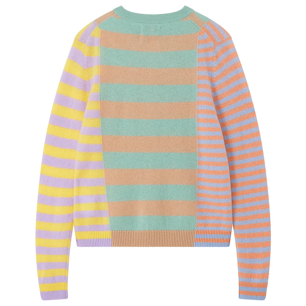 Cashmere Cut Up Multi Stripe Crew sold by Jumper 1234 product image thumbnail 2