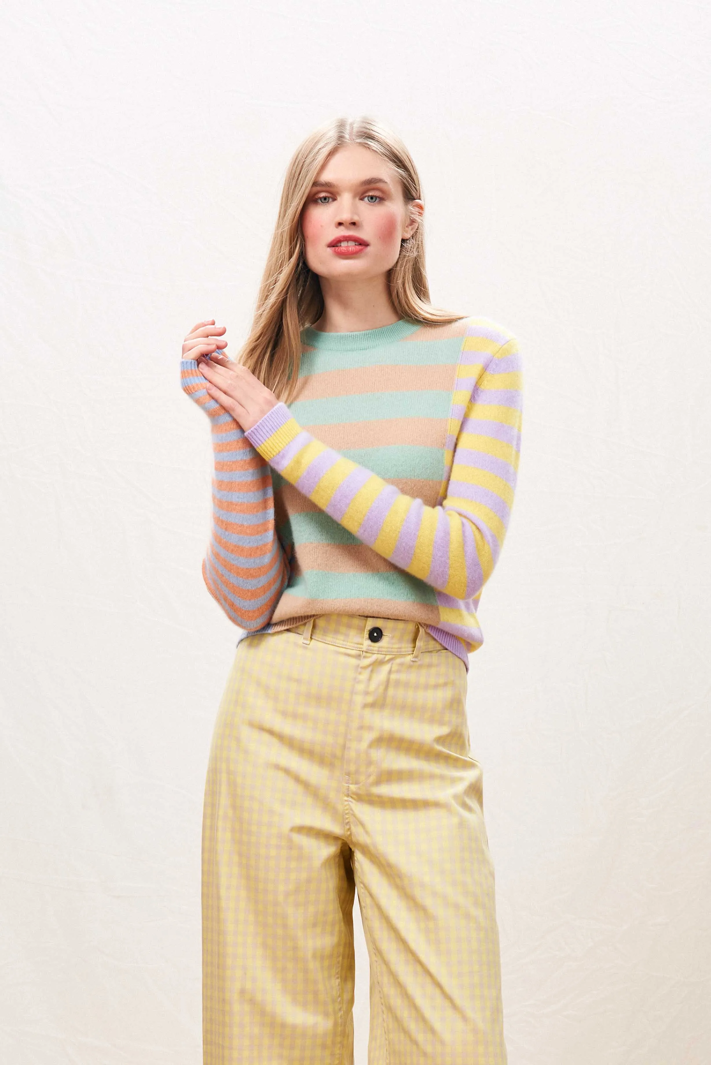 Cashmere Cut Up Multi Stripe Crew sold by Jumper 1234 product image thumbnail 4