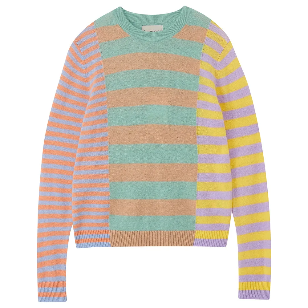 Cashmere Cut Up Multi Stripe Crew sold by Jumper 1234
