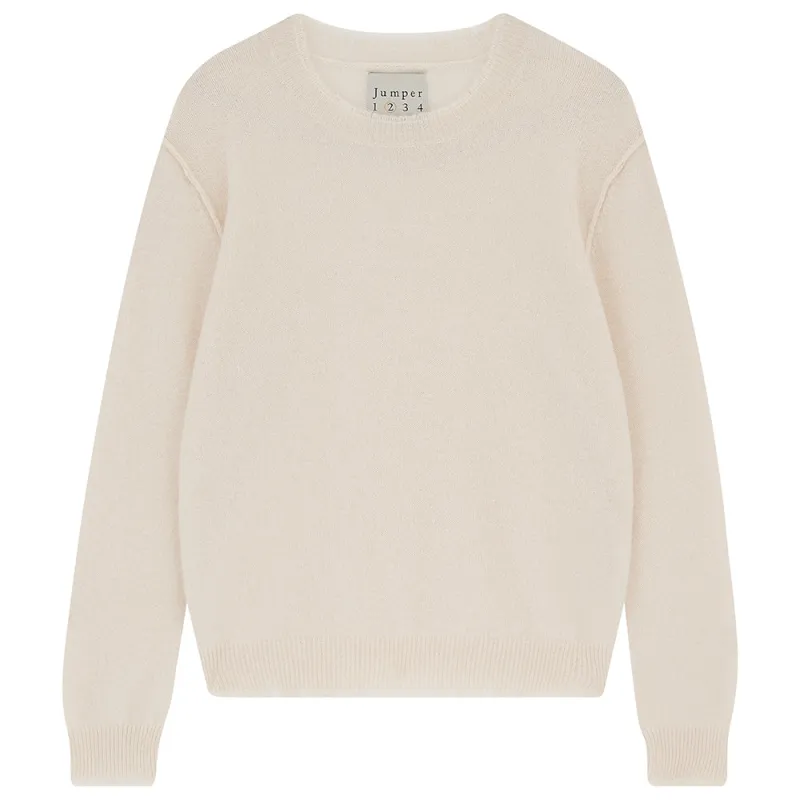 Cashmere Distressed Crew in Oatmeal made by Jumper 1234