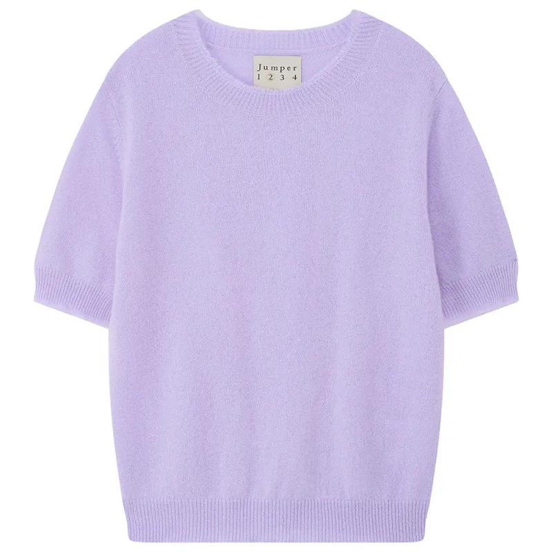 Cashmere Distressed T Shirt in Lilac sold by Jumper 1234