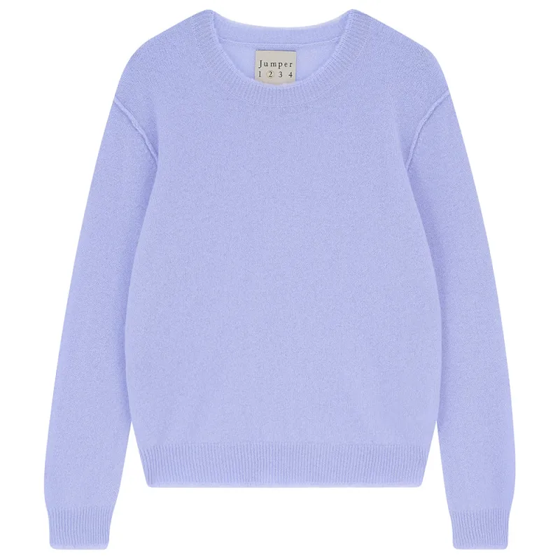 Cashmere Distressed Crew in Lilac made by Jumper 1234