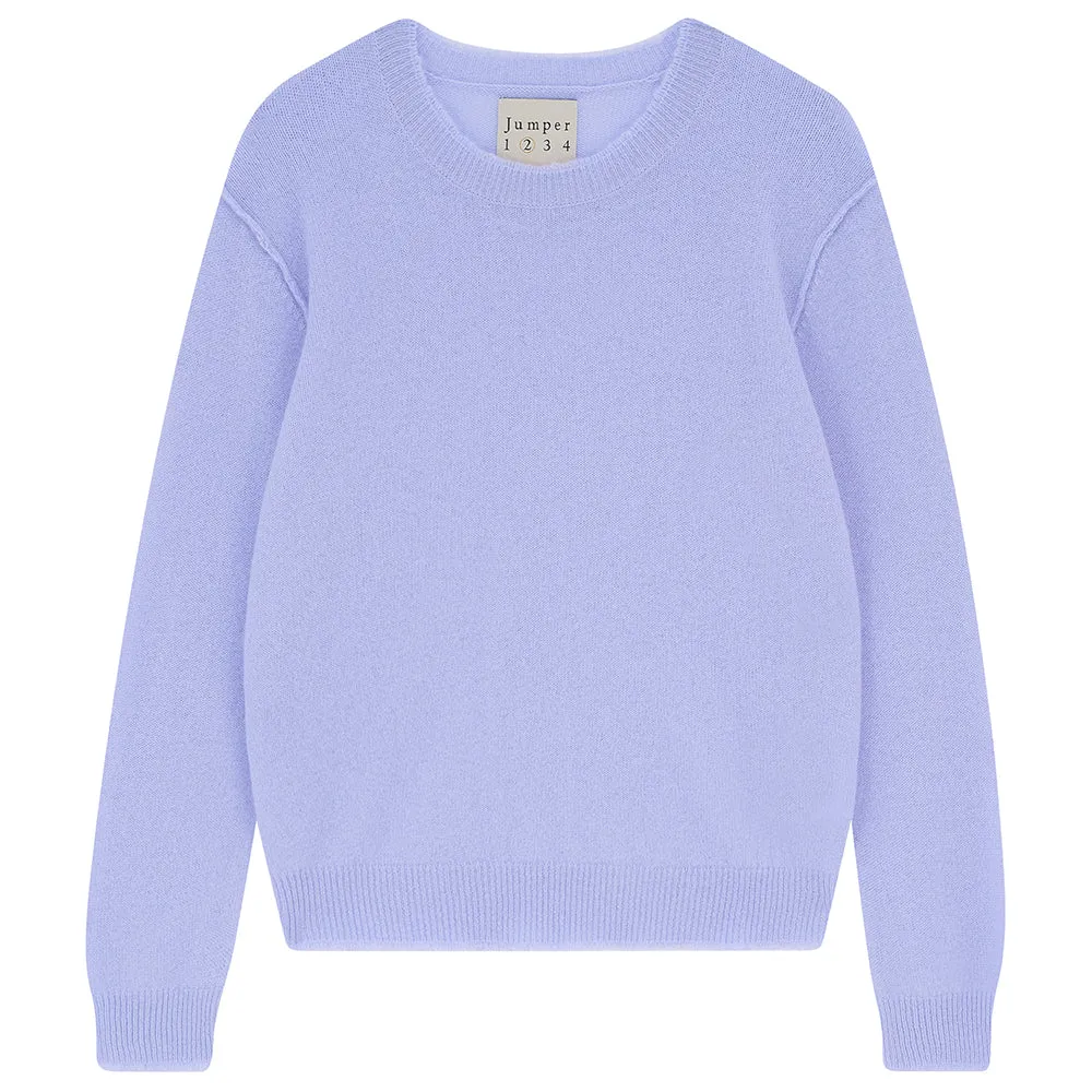 Cashmere Distressed Crew in Lilac sold by Jumper 1234
