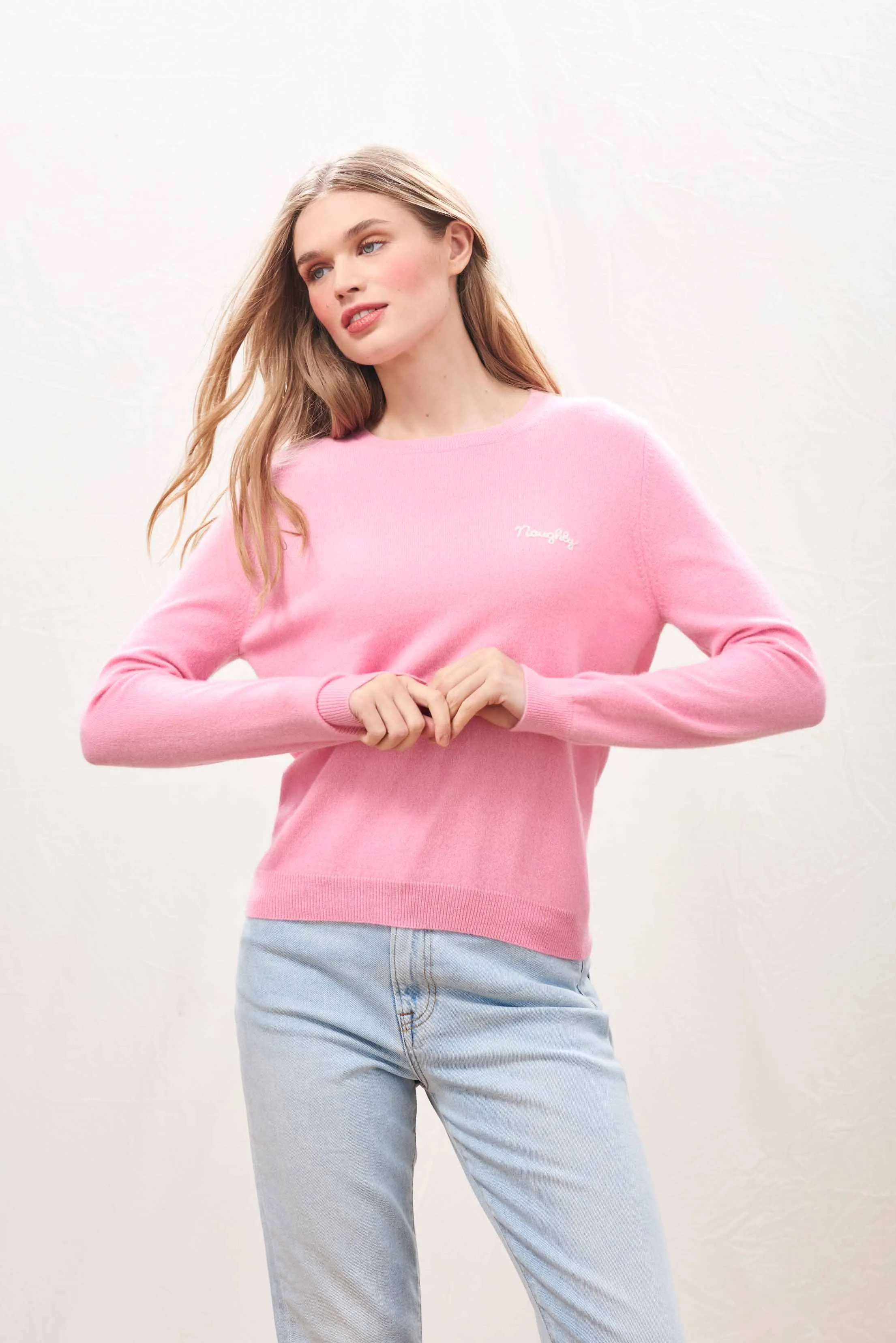 Cashmere Naughty Crew in Candy sold by Jumper 1234 product image thumbnail 3