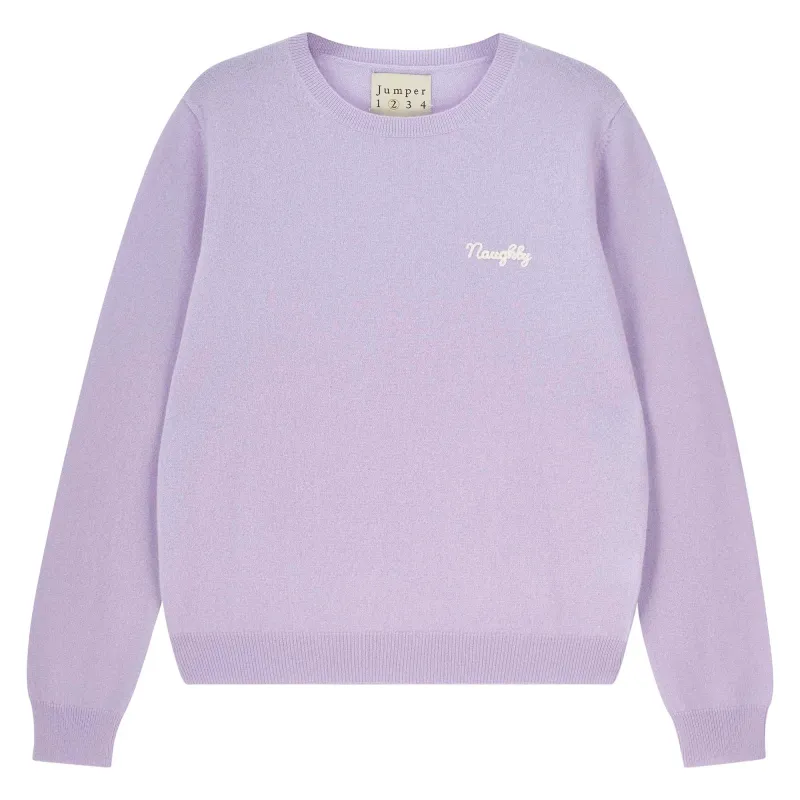 Cashmere Naughty Crew in Lilac made by Jumper 1234