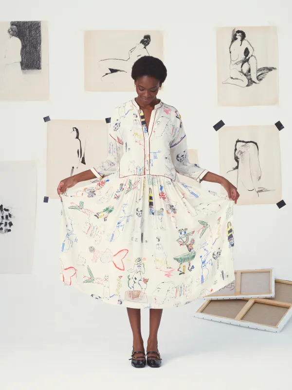 LA ROBE NOUR - LE SURREALISME made by Mii Collection