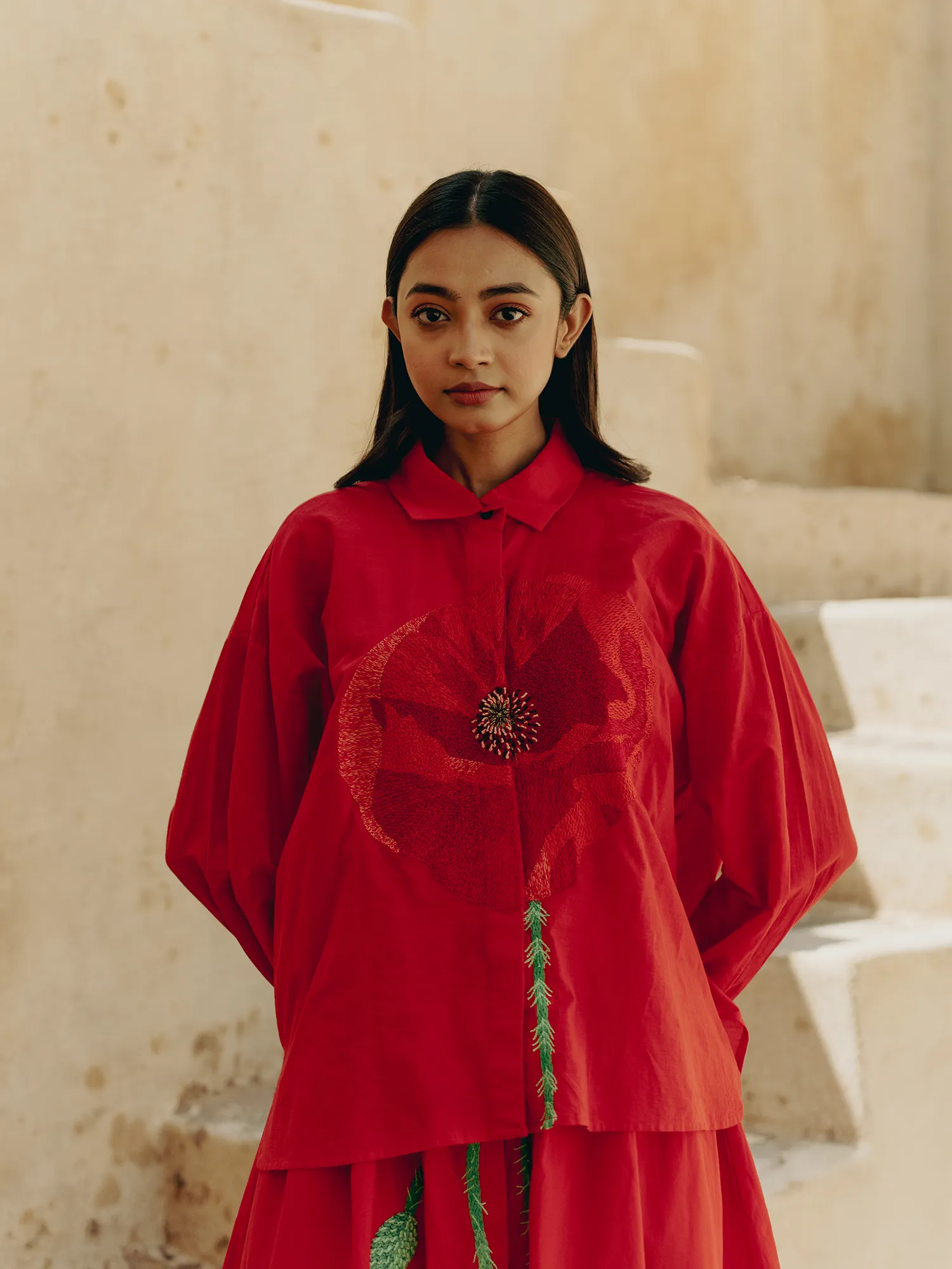 LA CHEMISE GRETA - LE COQUELICOT sold by Mii Collection