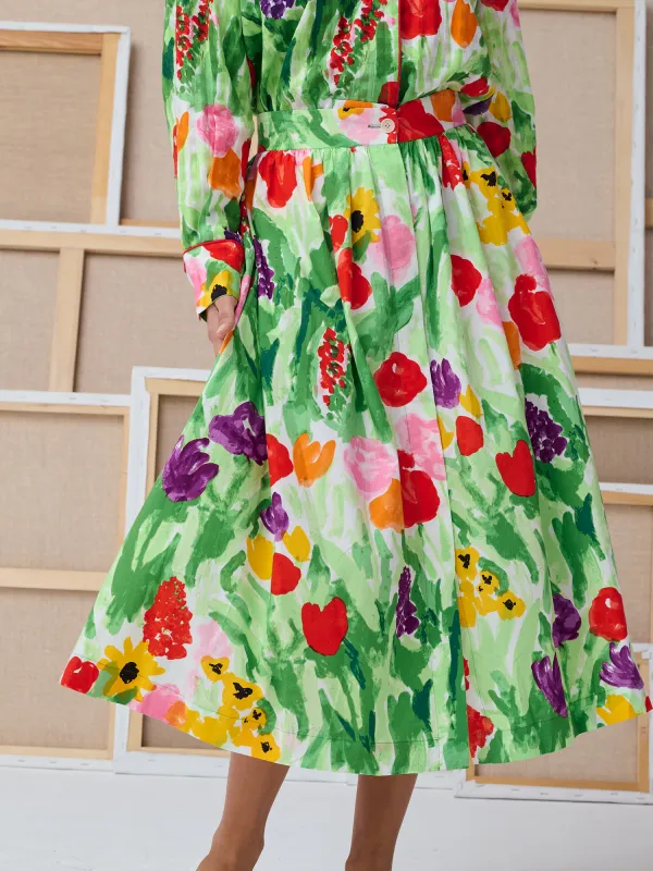 LA JUPE MONA - TAPIS DE FLEURS made by Mii Collection