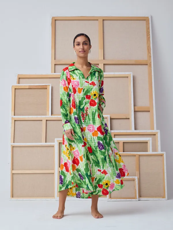 LA DJELLABA STELLA - TAPIS DE FLEURS sold by Mii Collection