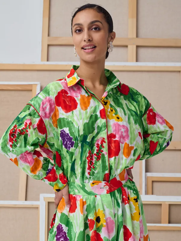 LA CHEMISE GRETA - TAPIS DE FLEURS sold by Mii Collection